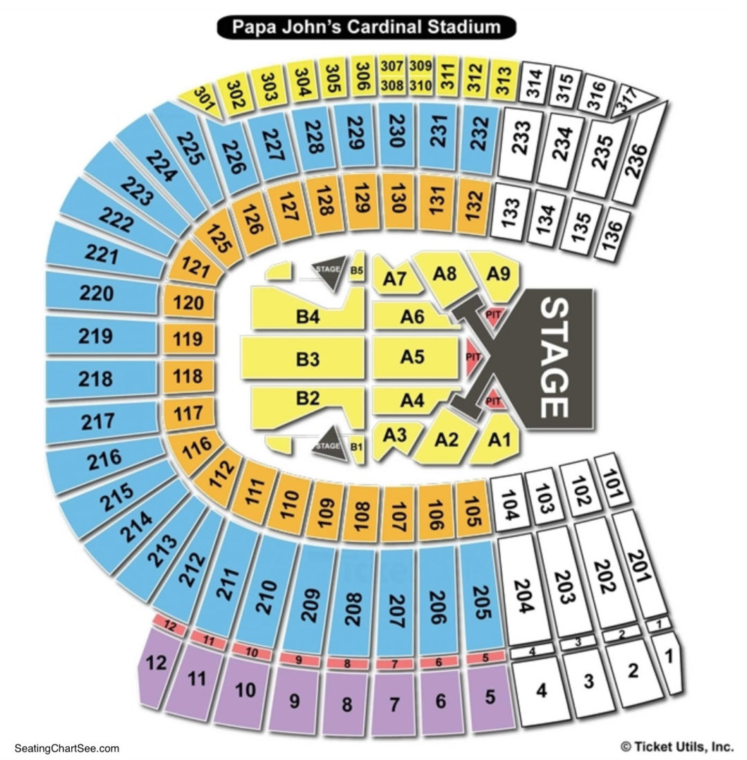Cardinal Stadium Seating Chart | Cardinal Stadium ...